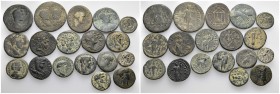 18 Roman provincial Coins.

Obv: .
Rev: .

.

Condition: See picture. No return.

Weight: g.
Diameter: mm.