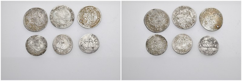 6 Medieval & Byzantine  Mixed Coins.

Obv: .
Rev: .

.

Condition: See pi...