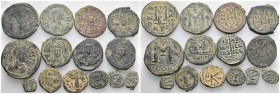 14 Byzantine Coins.

Obv: .
Rev: .

.

Condition: See picture. No return.

Weight: g.
Diameter: mm.