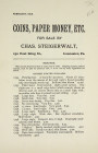 Strong Collection of Steigerwalt Lists

Steigerwalt, Chas. FIXED PRICE LISTS. Lancaster, 1886–1911 (a few undated). Sixty-one different fixed price ...