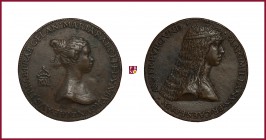 Austria, Maximilian I (1493-1519), CONTEMPORARY CAST bronze medal, 31.6 gr., Ae, 48.4 mm, opus: G. Candida (G. di Salvatore Filangieri, Naples), Weddi...