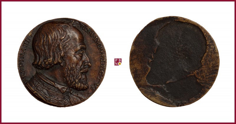 Austria, Ferdinand I (1521-1564), CONTEMPORARY CAST uniface bronze medal, undate...