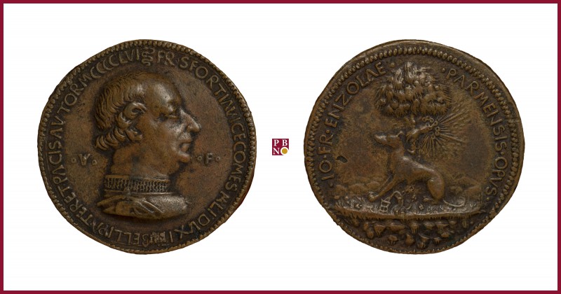 Milan, Francesco I Sforza (1450-1466), CONTEMPORARY CAST cast bronze medal, (145...
