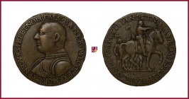 Niccolo Orsini (1442-1510), CONTEMPORARY CAST bronze medal (1486-1494), 32,37 g Cu/Ae, 42.5 mm, opus: C. Foppa Paradosso, Milan, N. Orsini, condottier...