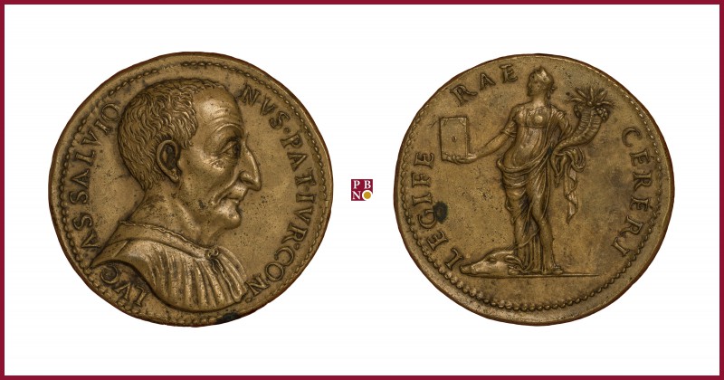 Padua, Luca Salvioni († 1536), STRUCK orichalcum medal, before 1536, 35.27 gr., ...