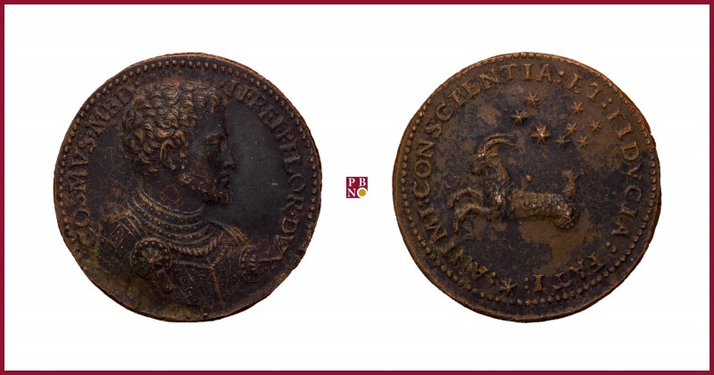Tuscany, Cosimo I de Medici (1519-1574), STRUCK bronze medal,1537, 25,37 g Cu/Ae...