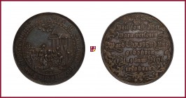Austria, Silesia, Breslau/Wroclaw, silver medal, undated (17th century), 34,14 g Ag, 52 mm, The Easter Medal, opus: J. Buchheim (1642-1683), adoration...