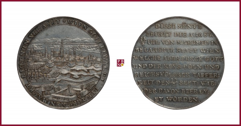 Austria, Leopold I (1657-1705), silver medal, (1683), 27,06 g Ag, 44 mm, The Vie...