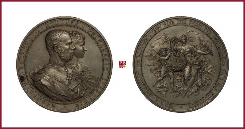 Austria, Franz Joseph (1848-1916), silver medal, 1881, 60,59 g Ag, 50 mm, opus: ...