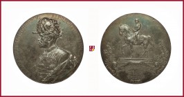 Austria, Franz Joseph (1848-1916), Albrecht von Habsburg (1817-1895), silver medal, 1898, 129,60 g Ag, 70-71 mm, opus: A Scharff, Field-Marshal’s Monu...