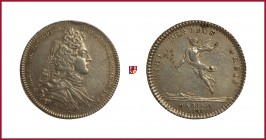 France, Louis Alexandre de Bourbon, Count of Toulouse, Admiral of France, son of Louis XIV, silver token, 1733, 5,91 g Ag, 29 mm, bust right/Hermes to...