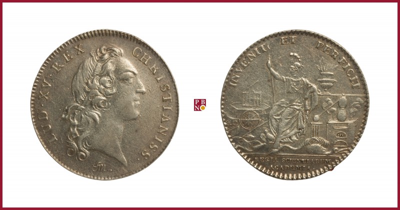 France, Louis XV (1715-1776), silver token, (1747), opus: François Marteau, 7,38...