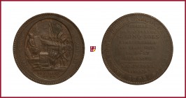 France, First Republic/Constitution, Monneron Frères, 5 Sols copper token, 1792, L’an IV, 27,38 g cu, 41 mm, opus: A. Duprė , Fête de la Fédération oa...