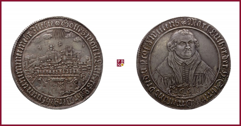 Germany, Mansfeld, Eisleben, ½ Schautaler, 1661, 14,44 g Ag, 46 mm, Centennial o...