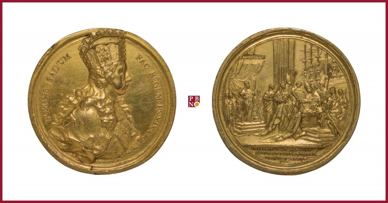 Frankfurt am Main, Austria, Joseph II (1765/80-1790), gilded cast bronze medal, ...