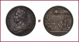Great Britain, Oliver Cromwell (1653-1658), Lord Protector, silver medal, 24,11 g, 38 mm, opus: J.A. Dassier (Geneva), Memorial 1658, bust left/infant...