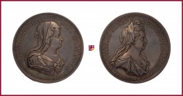 Great Britain, William III Orange (1689-1702), silver medal, 1701, 131,14 g Ag, 65-66 mm, opus: S. Lambelet, Princess Matilda and the Electress Sophia...