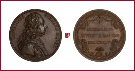 Great Britain, John Barnard (1685-1764), Lord Mayor of London, copper medal, 1744, 71,18 g Cu, 55 mm, opus: J.A. Dassier, bust right/baroque cartouche...