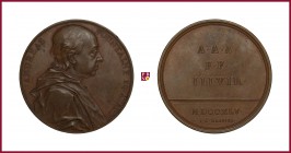 Great Britain, Andrew Fountaine (1676-1753), antiquarian, collector and amateur architect, Warden of the Royal Mint from 1727, copper medal, 1745, 78,...