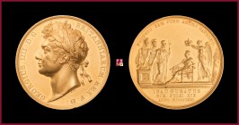 Great Britain, William IV (1830-1837), GOLD medal, 1831, 27,55 g Au, 33 mm, opus: W. Wyon (obv. After F. Chantrey), Coronation 1831, bare head of Will...