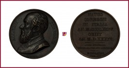 Italy, Antonio Allegri, painter from Coreggio (16th Century), bronze medal, 1822, 38,37 g Cu/Ae, 41 mm, opus: A. Donadio, bust left/Latin inscription,...