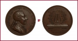Italy, Milan, Aloys Luigi Marchesi (1754-1829), opera singer, copper medal, 1785, 30,98 g Cu, 43 mm, opus: A. Guillemard, bust right/lyre, Wurzbach 59...