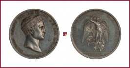 Italy, Napoleon I (1804-1815), silver medal, 1809, 43,61 g Ag, 43 mm, opus: L. Manfredini, Victories of The Year 1809, head right/Victory right with p...