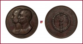 Italy, Milan, Johan Peter Frank (1745-1821), Director-General of Public Health in Lombardy, and his son Joseph (1771-1842), bronze medal, undated, 53,...