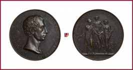 Italy, Milan, Archduke Rainer Habsburg (1783-1853), viceroy of Lombardy, bronze medal, 1818, 26,36 g Cu/Ae, 37-38 mm, opus: L. Manfredini, head right/...