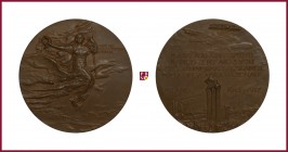 Italy, Milan, Numismatic Association of Milan, bronze medal, 1917, 67,98 g Cu/Ae, opus: G. Castiglioni, Air Defence 1915-1917, personification of Ital...