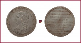 Italy, Orciano, Tommaso Obizzi (1791-1796), silver medal (or scudo), 27,26 g Ag, 42 mm, opus: L. Sires, Commemorating the Death of his Wife, Barbara Q...