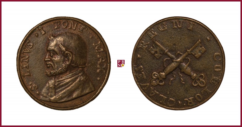 The Papal States, Linus I (67-76), restitution cast bronze medal (18th Century),...