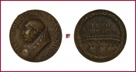 The Papal States, Sixtus IV (1471-1484), CONTEMPORARY CAST bronze medal, undated (1473), 33.13 gr, 40.2 mm, opus: Lysippus the Younger, bust left/Pont...