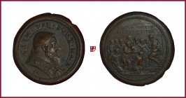 The Papal States, Clement VII (1523-1534), ORIGINAL bronze medal (1531-32) STRUCK on a very thick flan (coniazione orignale su un tondello molto spess...