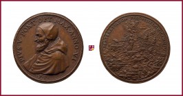 The Papal States, Pius V (1566-1571), struck bronze medal (later restrike), 1571, 19.15 gr., 36 mm, opus: Giovan Federico Bonzagni (called Federico Pa...