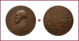 The Papal States, Gregory XIII (1572-1585), original struck bronze medal, 1575, 20,05 gr. , 37 mm, opus: Giovan Federico Bonzagni (called Federico Par...