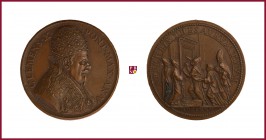 The Papal States, Clement X (1670-1676), struck bronze medal, (1675), 41.03 gr, 41.5 mm, opus: G. Hamerani and G. Lucenti, Opening of Holy Door 1675, ...
