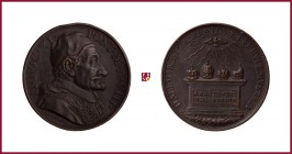 The Papal States, Innocent XI (1676-1689), struck bronze medal, 1684, 23.40 gr., 35 mm, opus: G. Hamerani, The Holy League against Turks
bust right/ ...