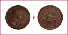 The Papal States, Alexander VIII (1689-1691), bronze medal, 1689,17,73 g Cu, 35 mm, Pope's Charity, bust right/Charity seated with children, Miselli 2...