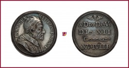 Election and coronation 1691, Anno I, ORIGINAL Silver Medal, opus Giovanni Hamerani, Bust r./chronogrammatic legend, 15,41 g Ag, 32 mm, Miselli 296a
...