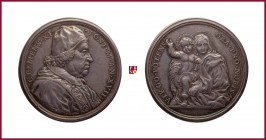 The Papal States, Clement XI (1700-1721), silver annual medal, 1717, 27,99 g Ag, 40 mm, opus: E. Hamerani, Virgin of Maratta, bust right/Virgin with C...