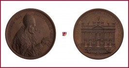 The Papal States, Clement XII (1730-1740), bronze medal, 1733, 178,64 g Cu, 71 mm, opus: O. Hamerani, bust right/basilica of St John Lateran, Patrigna...