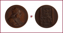 The Papal States, Benedict XIV (1740-1758), bronze medal, 1743, 17,03 g Cu/Ae, 35 mm, opus: O. Hamerani, Memorial in the Vatican to Princess Maria Cle...