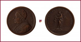 The Papal States, Clement XIII (1758-1769), bronze medal, 1759, 13,66 g Cu/Ae, 30 mm, opus: O. Hamerani, bust right/deity with cornucopia, Modesti 237...