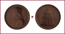 The Papal States, Pius VII (1800-1823), bronze medal, 1807, 107,77 g Cu, 67 mm, opus: T. Mercandetti, bust left/Saint Peter’s church in Montorio (Rome...
