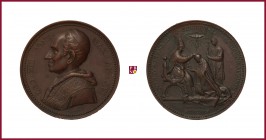 The Papal States, Leo XIII (1878-1903), bronze medal, 1893, 39,25 g Cu/Ae, 43 mm, opus: F. Bianchi, 50th Anniversary of Episcopal Consecration, bust l...