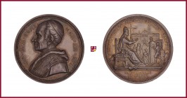 The Papal State, Leo XIII (1878-1903), silver medal, 1894, 36,27 g Ag, 43 mm, opus: F. Bianchi, Jesuit Francis Xavier (1506-1552), bust left/pope seat...