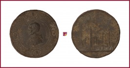 The Papal States, Leo XIII (1878-1903), tin medal, 39,94 g Sn, 46 mm, opus: Johnson, bust left/Saint Peter’s Church, Johnson -/-; Martini -/-
Very Fi...