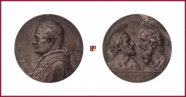 The Papal States/Vatican, Pius XI (1922-1939), silver medal, 1925, 43,30 g Ag, 44,30 mm, opus: prof. Parisi, Jubilee 1925, bust left/busts of Saint Pe...