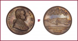 Vatican, Pius XI (1922-1939), silver medal, 1930, 39,17 g Ag, 44 mm, opus: A. Mistruzzi, Constitution of Vatican State, bust right/Vatican’s view; two...